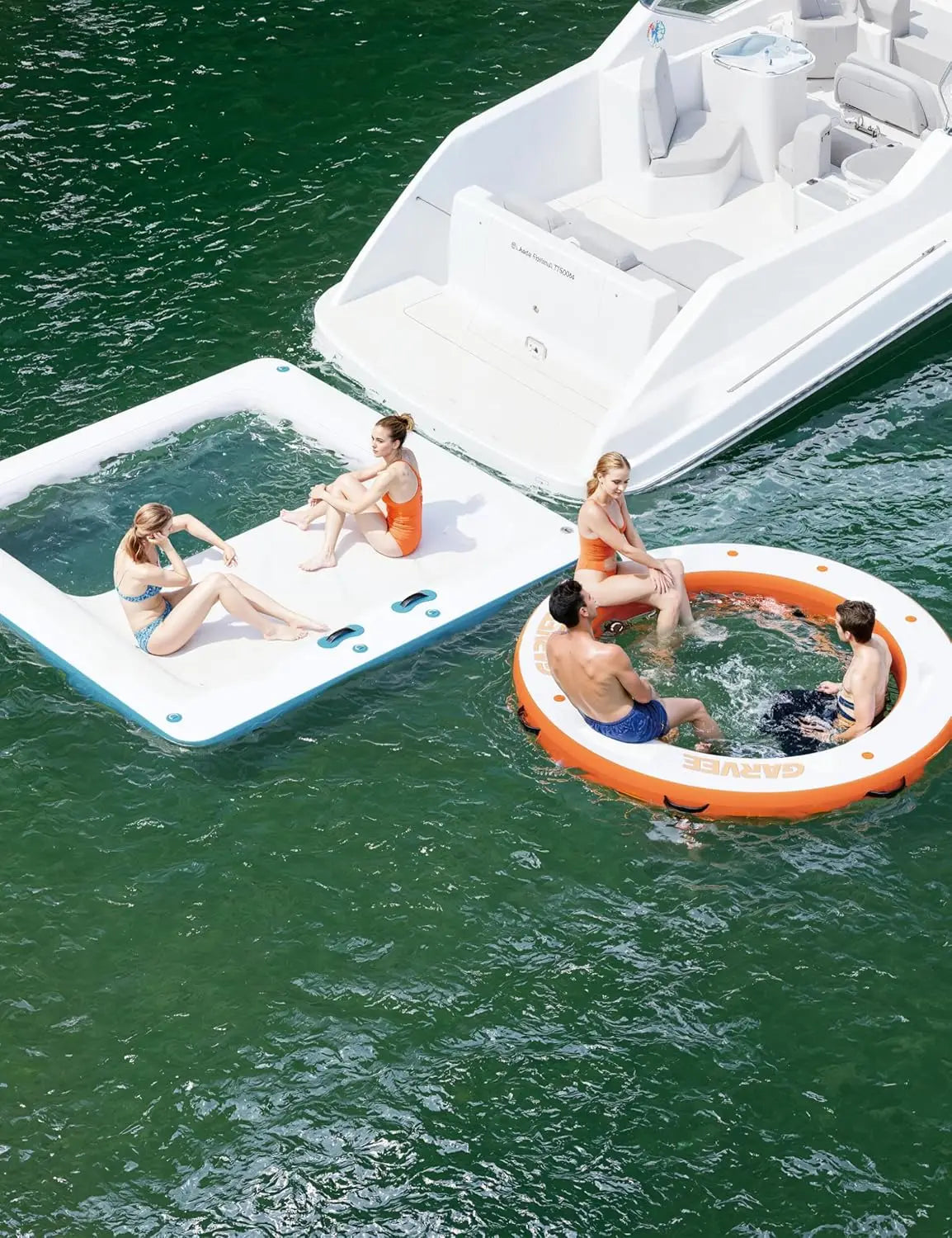 10x10FT Inflatable Floating Dock Swim Area Pool Lake