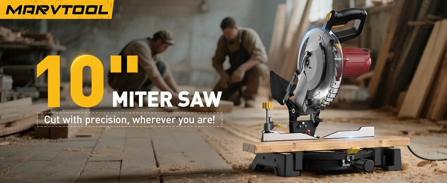 Compound Miter Saw Left Miter Single Bevel, Metal .Plastic, Wood