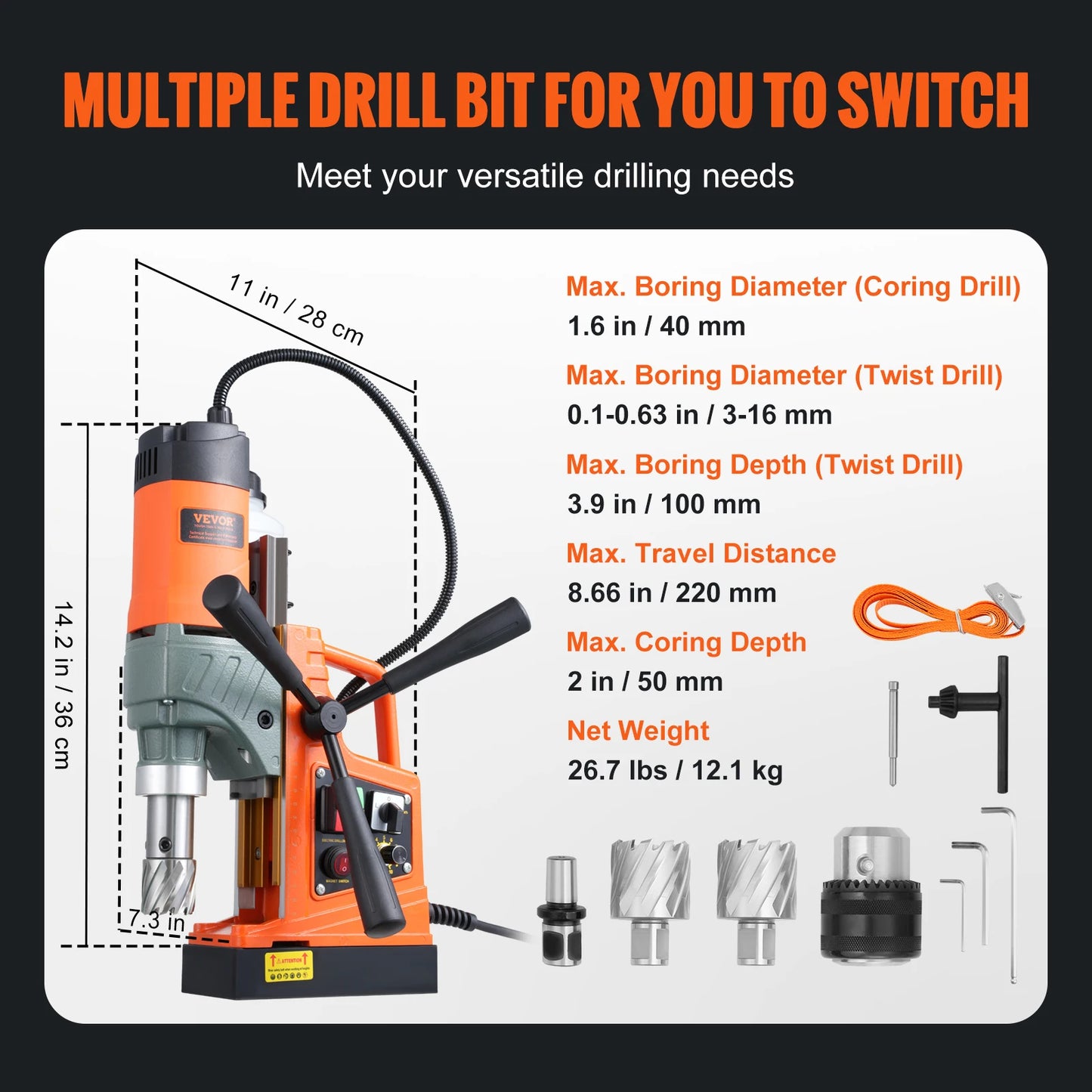 1450W Magnetic Drill Press Portable