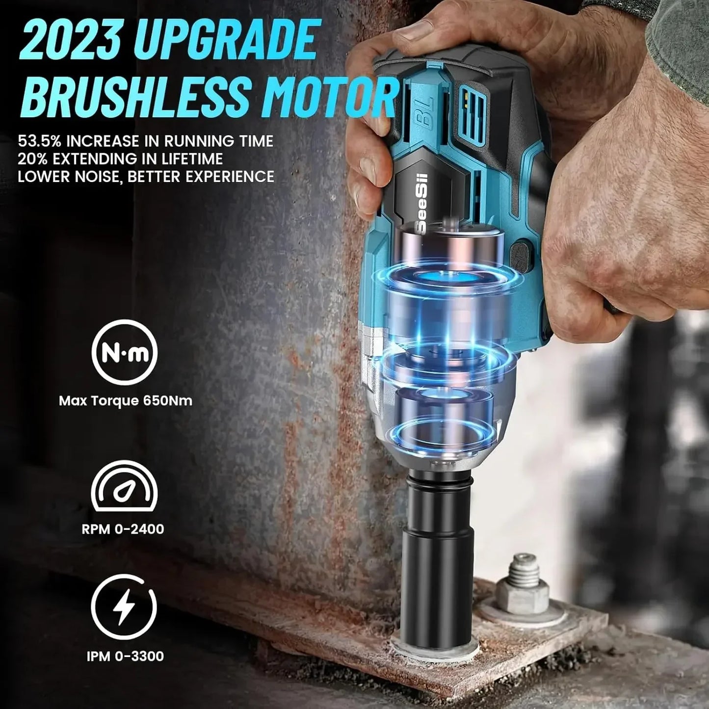 Cordless Impact Wrench Brushless Impact Gun