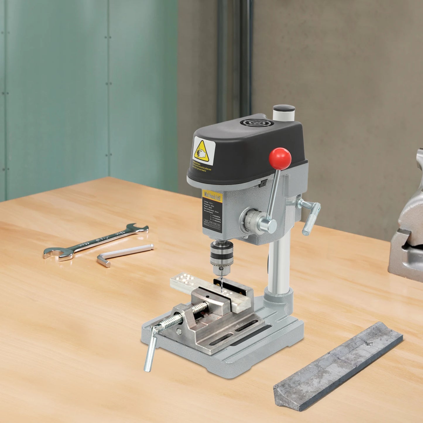 340W Mini Benchtop Drill Press, 3 Speed