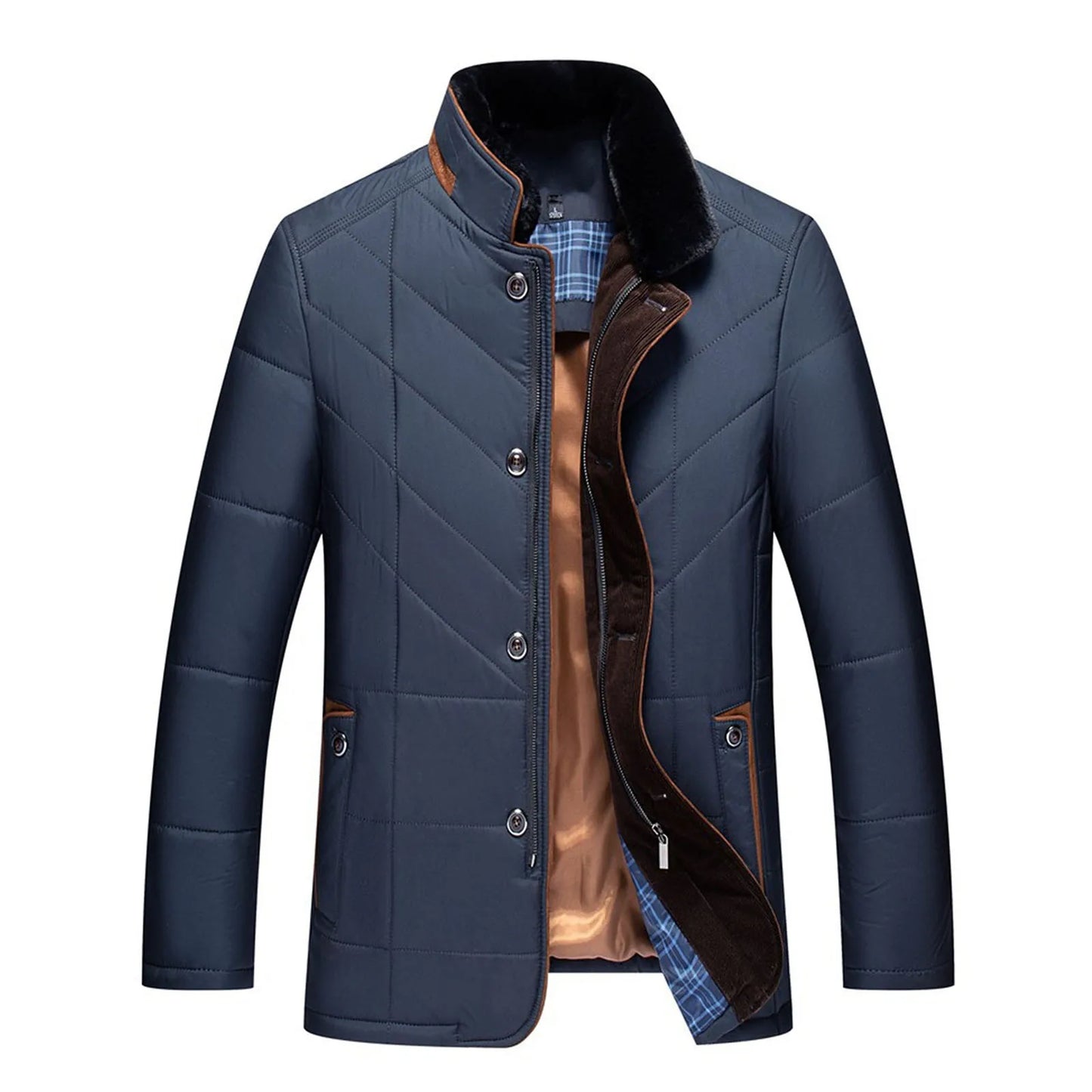 Men's Down Jacket Casual Winter Warm Fleece