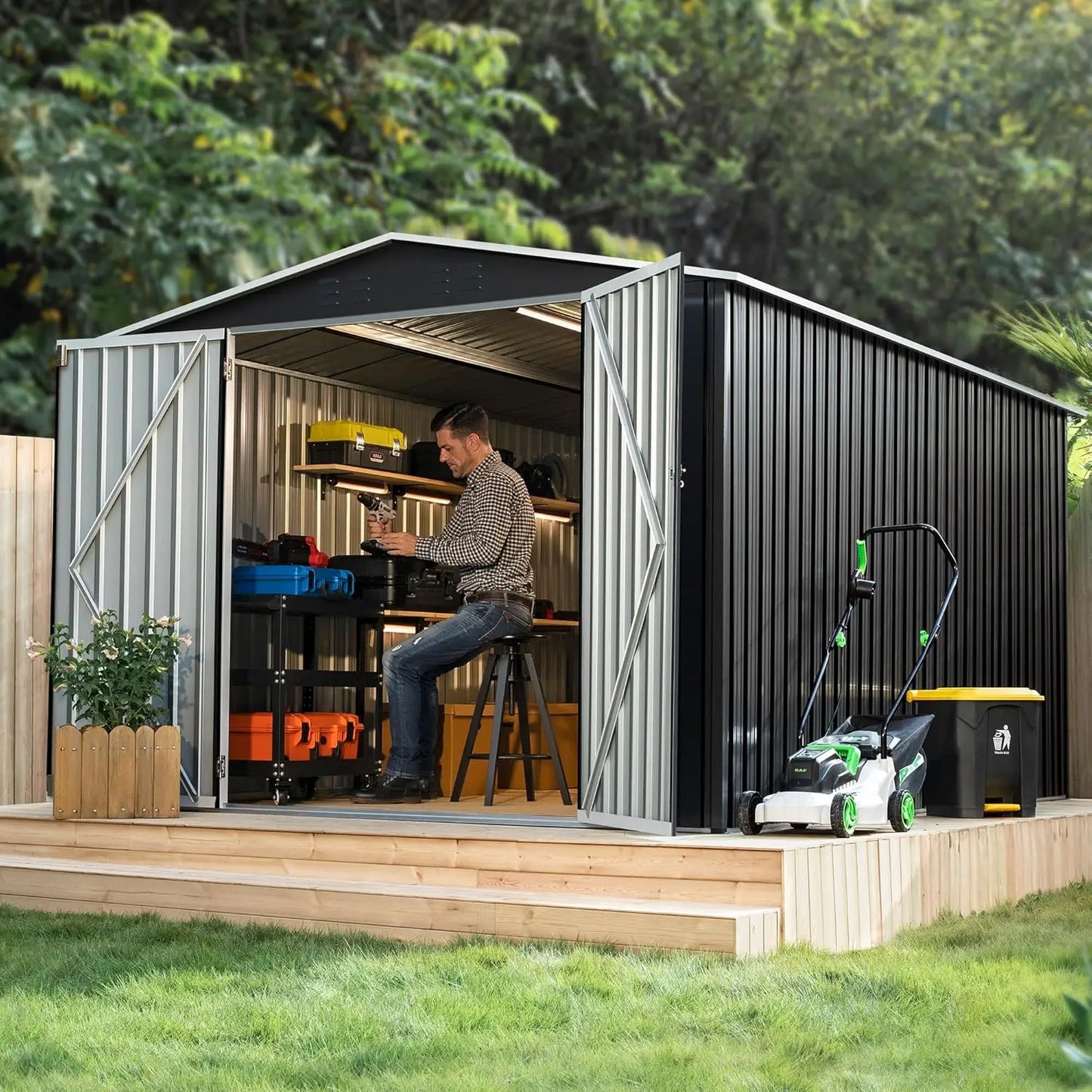 8x12FT Storage Shed Backyard Garden