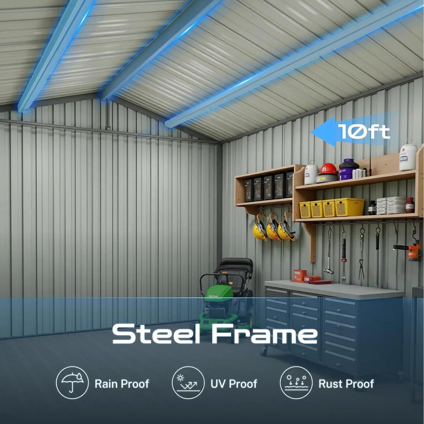 10x8 Storage ShedBackyard Poolside Customized