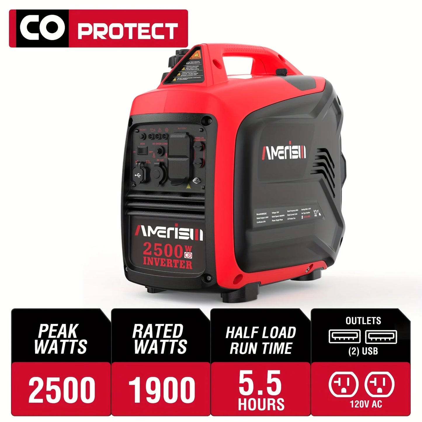 2500/3800/5000 Gas Powered Portable Generator