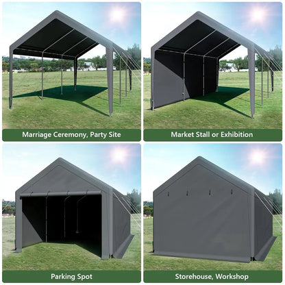 Carport 10x20 Ft Heavy Duty Canopy Steel