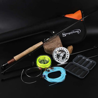 Fly Fishing Rod and Reel Combo Kit for Saltwater Freshwater Angling