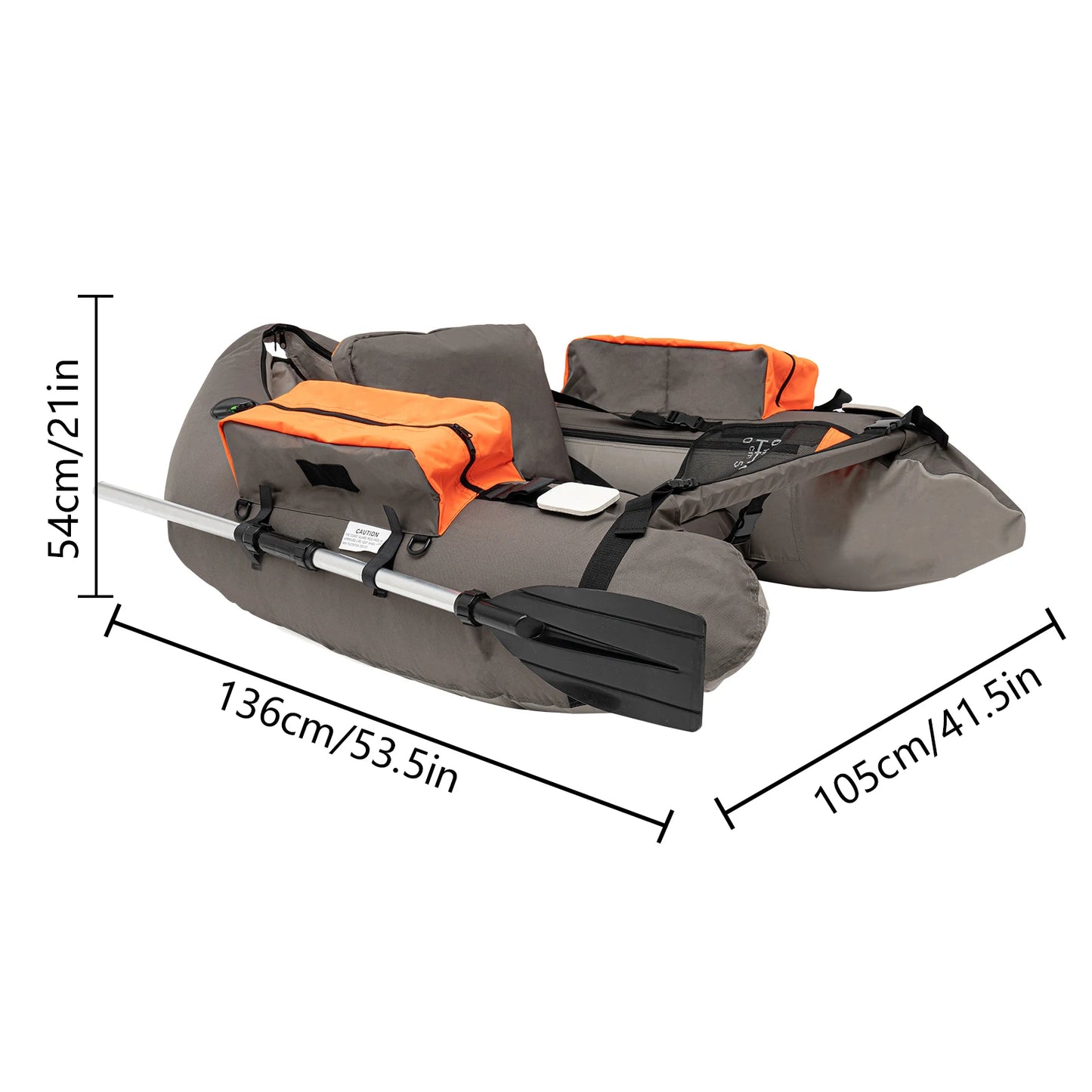 Fishing Float Tube Inflatable
 with Adjustable Backrest
