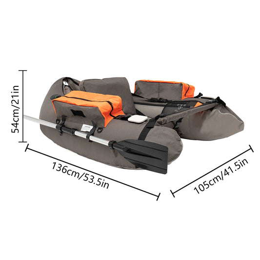 Fishing Float Tube Inflatable
 with Adjustable Backrest