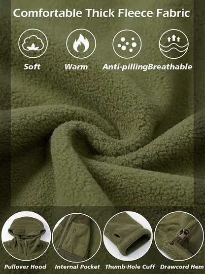 Men's Hunting Fleece Jacket Multi Pockets