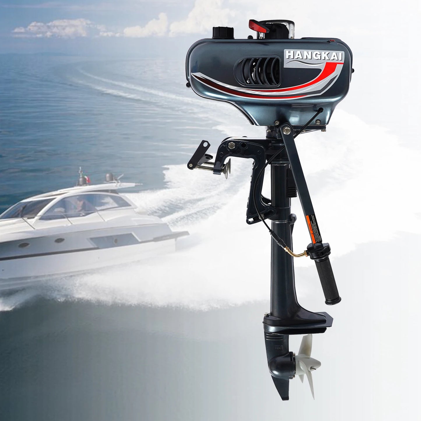 Portable 3.5HP Gasoline Outboard Motor with Adjustable Tilt