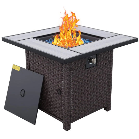 30 Inch Outdoor Gas Fire Pit Fire Glass