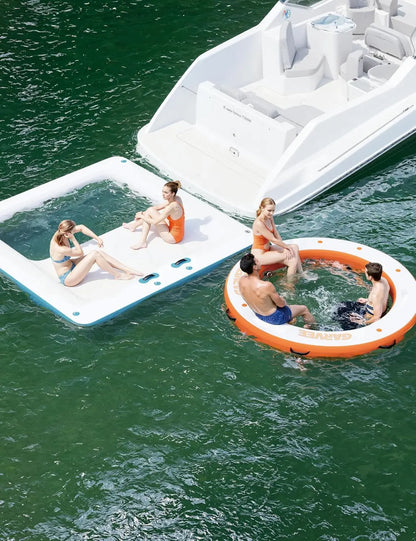 10x10FT Inflatable Floating Dock Swim Area Pool Lake