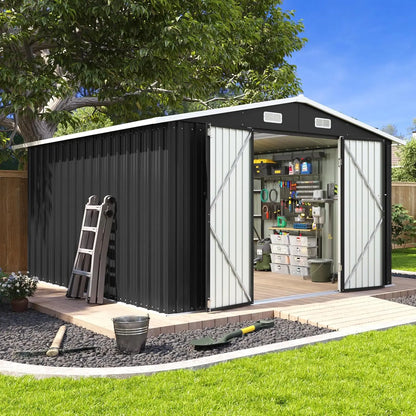 10x12FT Outdoor Storage Shed Backyard Patio