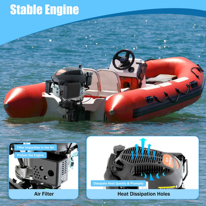 4-6 HP 4-Stroke Gas/Electric Outboard Motor