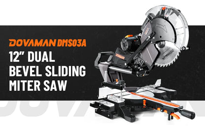 12-In Dual-Bevel Sliding Miter Saw, Laser Guide