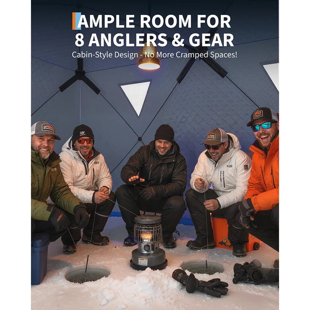 Fishing Shelter, Pop Up Thermal Insulated 1-8 Persons