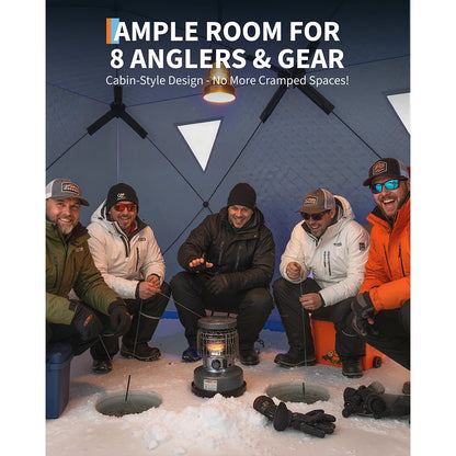 Fishing Shelter, Pop Up Thermal Insulated 1-8 Persons
