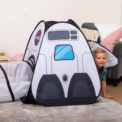 Rocket Ship Play Tents Pop up Tunnel 3-Piece for Kids