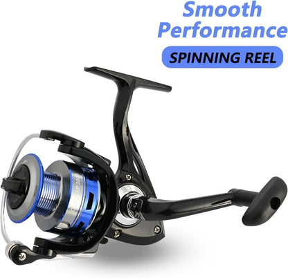 6.9ft Telescopic Fishing Rod and Reel Combo with Bag for Bass Saltwater Freshwater