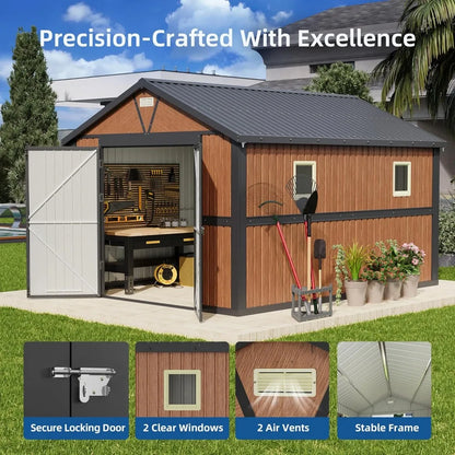 10x12FT Outdoor Storage Shed
 Backyard, Patio and Lawn