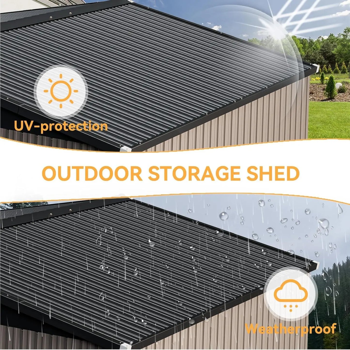 10x12FT Outdoor Storage Shed Backyard Patio