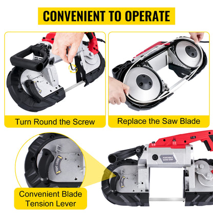 Portable Bandsaw 5Inch Cutting Capacity, Variable Speed
