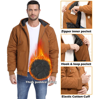 Men's Winter Hooded
Jacket Warm Quilted Padded