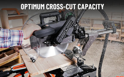 12-In Dual-Bevel Sliding Miter Saw, Laser Guide