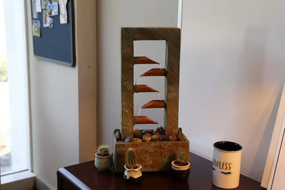 Copper Indoor Table Waterfall Fountain