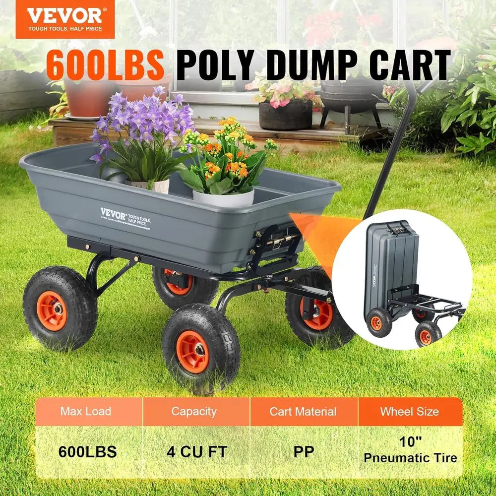 Heavy-Duty 600lbs Capacity 4-Wheel