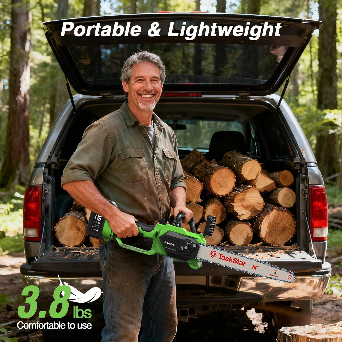 Task Star Brushless 12" Electric Chainsaw 18v