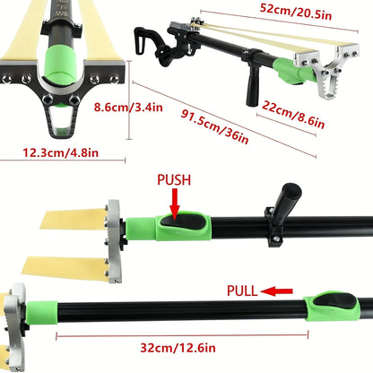 Slingshot Set, Includes 2 Rubber Bands and 50 Pellets