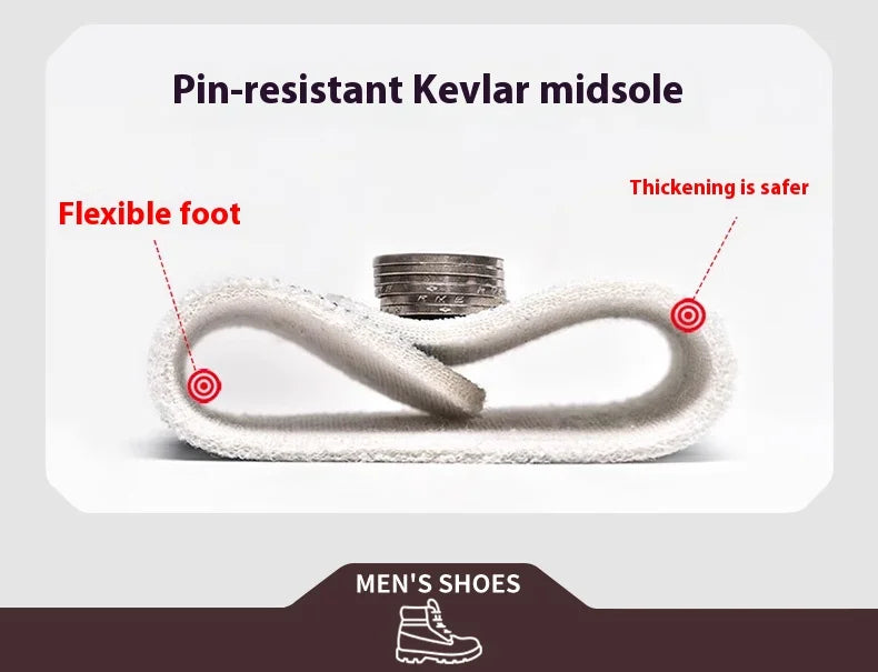 Waterproof Leather Indestructible Men Safety Boots Outdoor Military Industrial