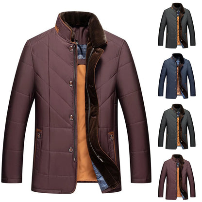 Men's Down Jacket Casual Winter Warm Fleece