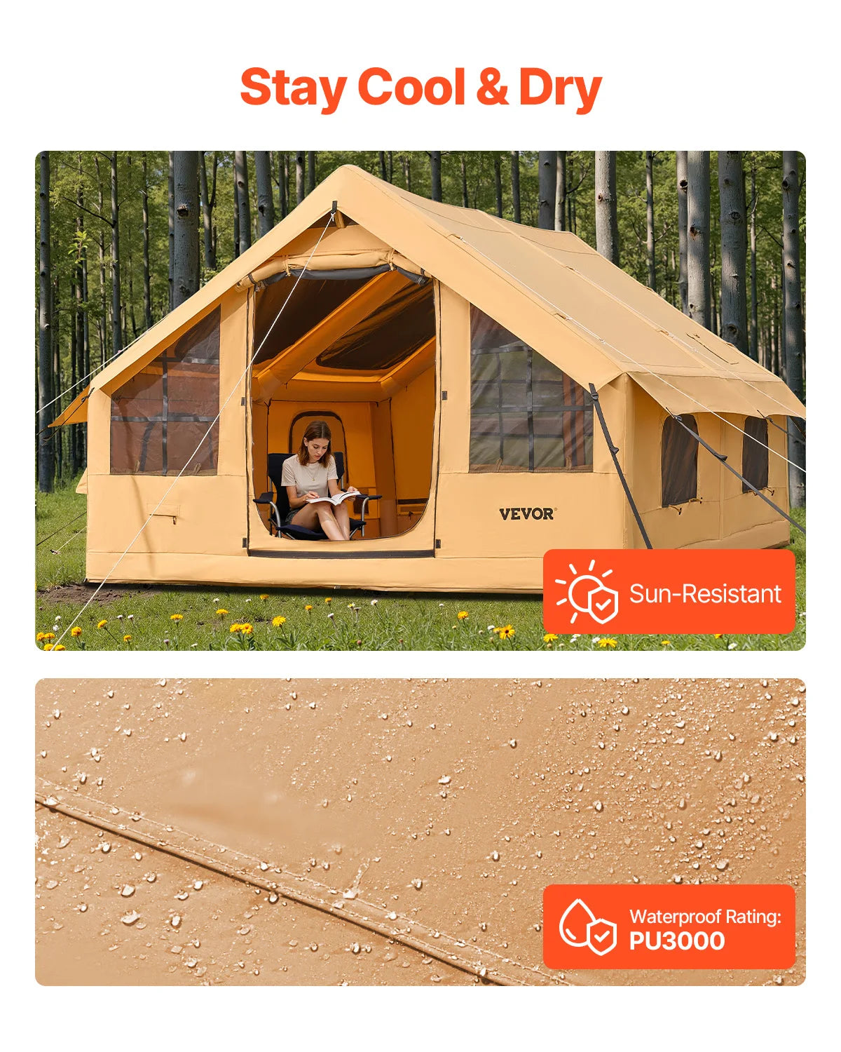 Inflatable Tent for Camping Easy Setup Blow up