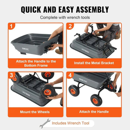 Heavy-Duty 600lbs Capacity 4-Wheel