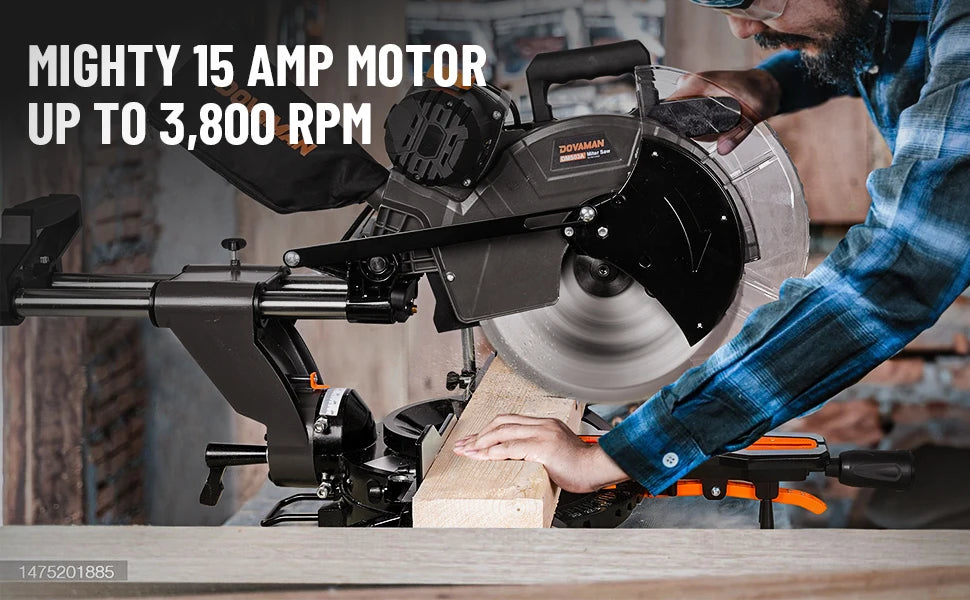 12-In Dual-Bevel Sliding Miter Saw, Laser Guide