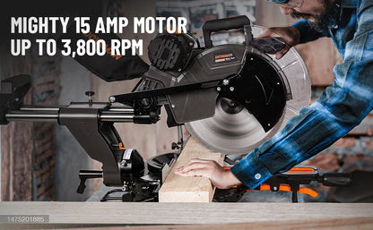 12-In Dual-Bevel Sliding Miter Saw, Laser Guide