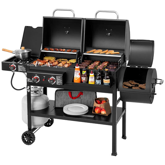 2-Burner Gas and Charcoal Combo Grill 


 34,000 BTU