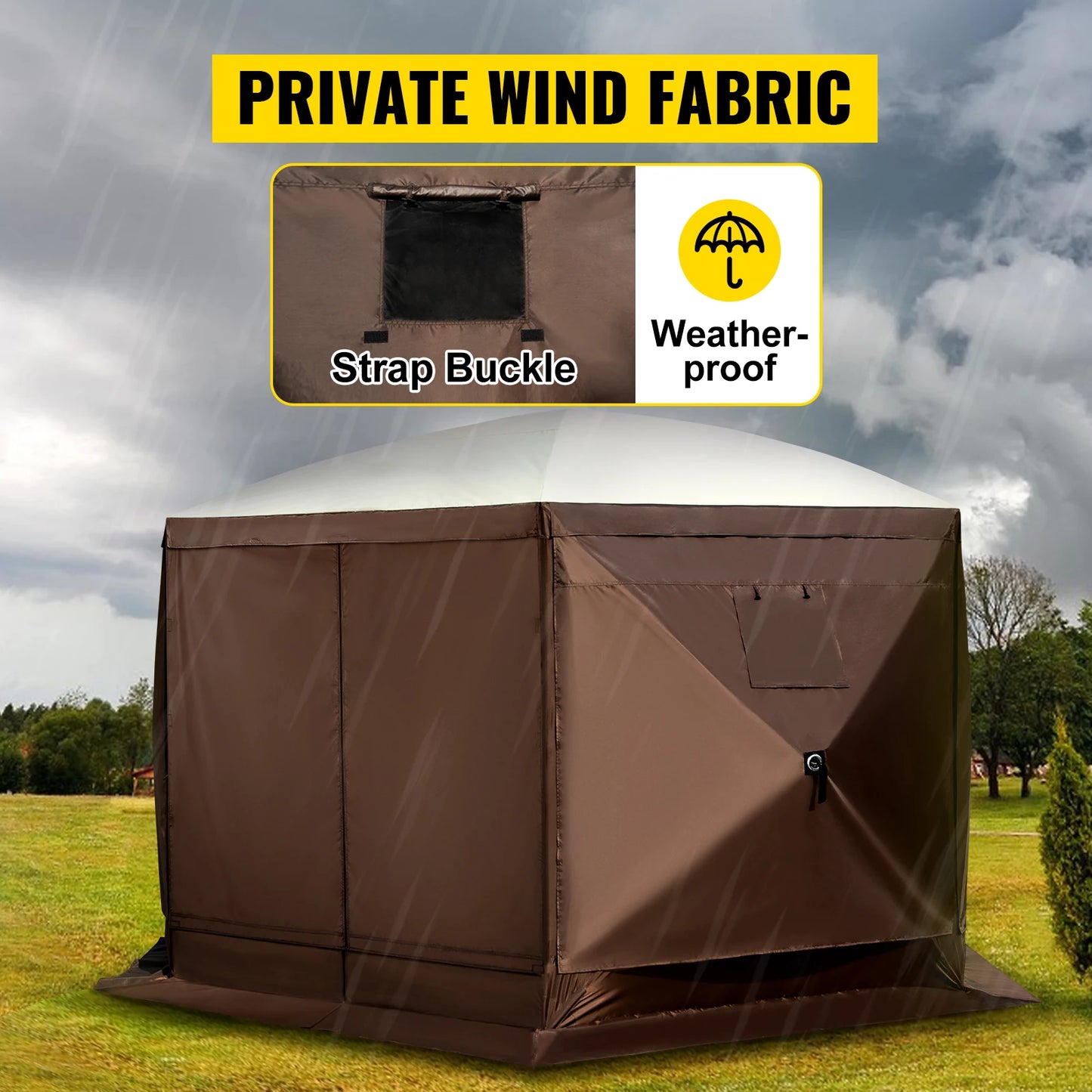 Shelter 6-Sided 12' x 12' / 10' x 10' Sunshade 
 & Canopies Camping & Hiking