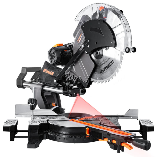 12-In Dual-Bevel Sliding Miter Saw, Laser Guide