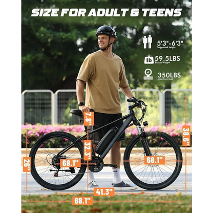 Electric Bike- 21-Speed 1000W/750W 25MPH/22MPH