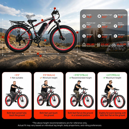 1500W Electric Bike 48V Mountain Off-Road