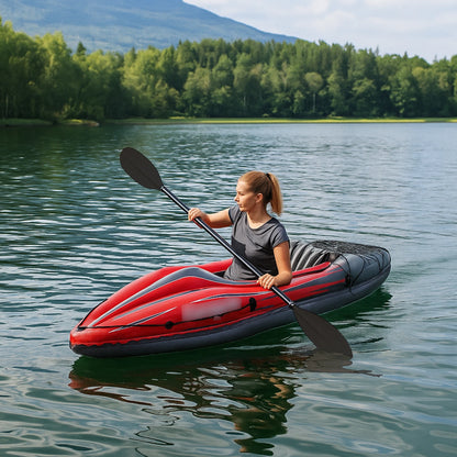 Inflatable Kayak Fishing Boat with Paddles,
