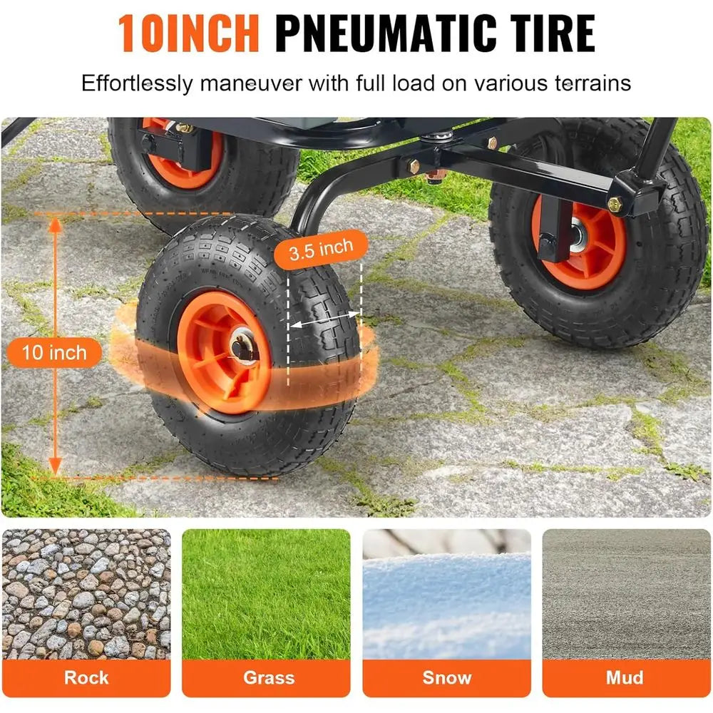 Heavy-Duty 600lbs Capacity 4-Wheel