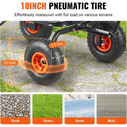 Heavy-Duty 600lbs Capacity 4-Wheel