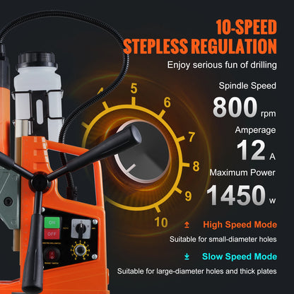 1450W Magnetic Drill Press Portable