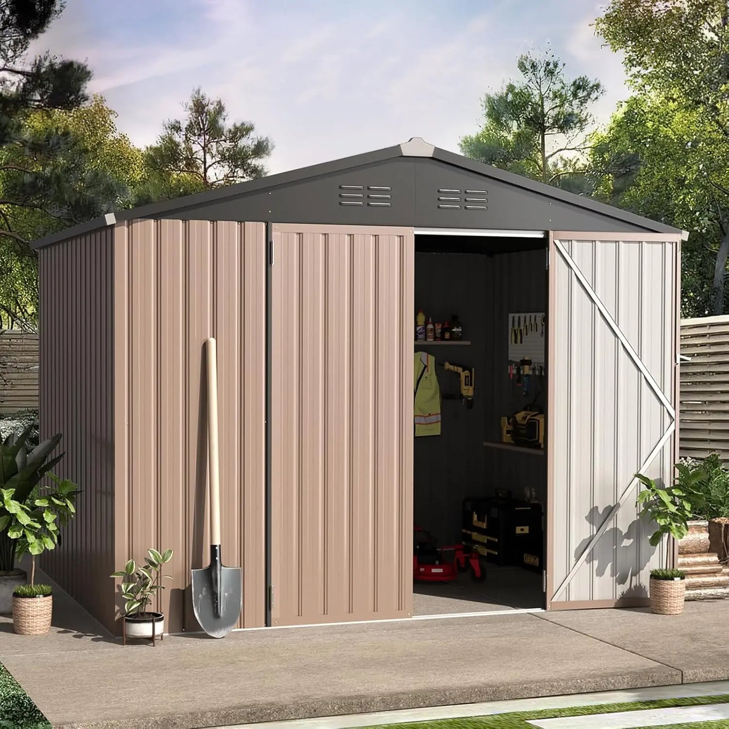 8x6 Storage Shed Backyard Patio Customized
