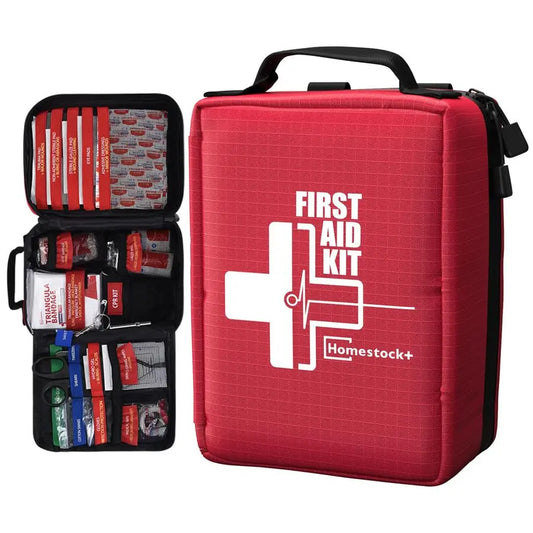 First Aid Kit with Labelled Compartments 
Home, Office, Car